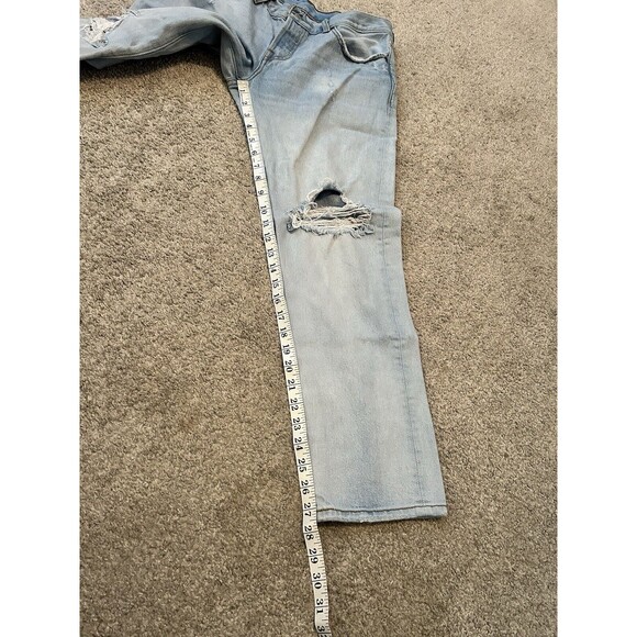 Levis 501CT‎ Womens Jeans 27 Distressed High Rise Straight Button Fly - Picture 8 of 9